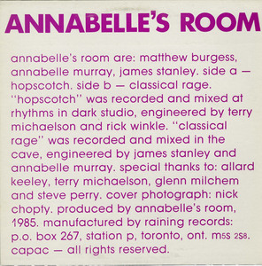 Annabelle's room   st back