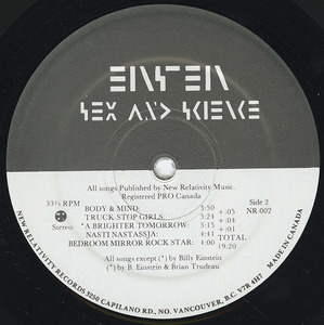 Einstein   sex and science label 02