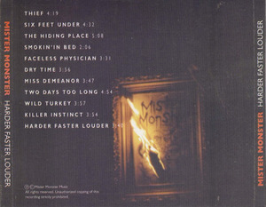Cd mister monster   harder faster louder inlay