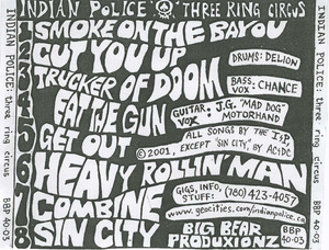 Cd indian police three ring circus inlay