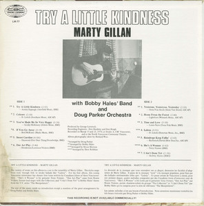 Marty gillan   try a little kindness back
