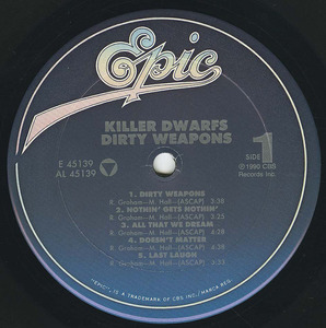 Killer dwarfs dirty weapons label 01