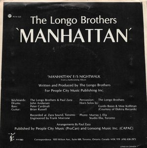 Longo brothers   manhattan bw nightwalk %28picture sleeve%29 back