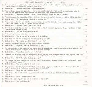 Ian tyson   interview insert cue sheet side 01