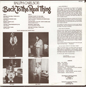 Ralph carlson back to the real thing back