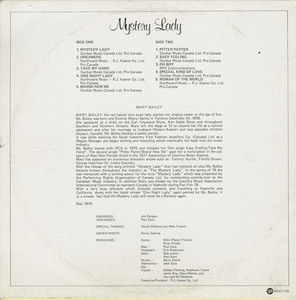 Mary bailey   mystery lady back