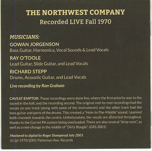 Cd northwest company   live back