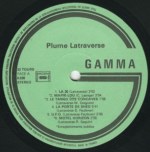 Plume latraverse   chansons pour l'elite label 01