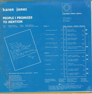 Karen jones   people i promised to mention back