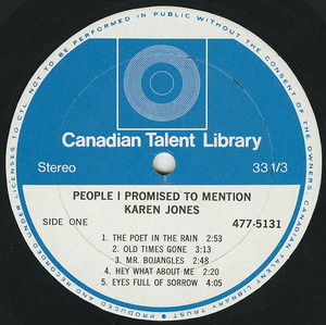 Karen jones   people i promised to mention label 01