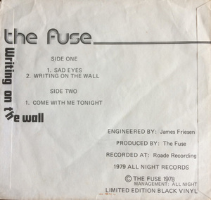 The fuse   writing on the wall back