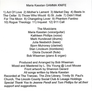 Cd maria kasstan   gamma knife back