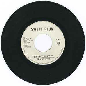 45 tony kingston   too heavy to carry vinyl 01
