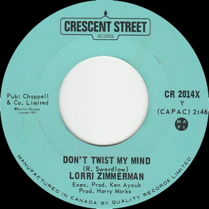 Lorri zimmerman dont twist my mind crescent street