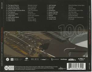 Cd saskatchewan centennial no boundaries volume 1 inlay back