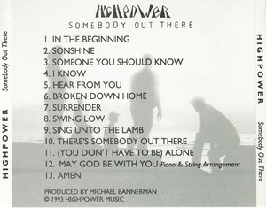 Cd highpower   somebody out there inlay