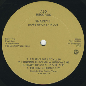 Snakeye   shape up or ship out label 02
