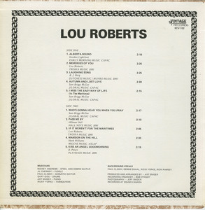 Lou roberts   st back