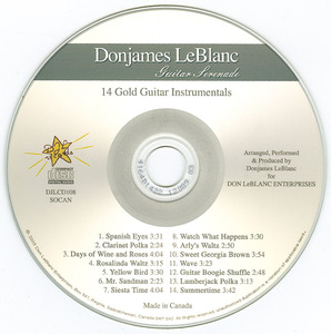 Cd donjames leblanc   guitar serenade cd