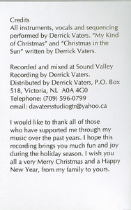 Cassette derrick vaters   my kind of christmas back