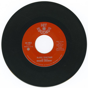 45 brenda gregory   alone together red vinyl 01