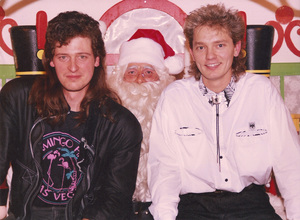 This was taken at one of our promotional events in a mall somewhere. the photo doesn't give us much but if i had to guess  i'd say it was probably easter. maybe christmas.