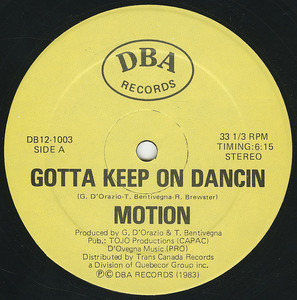 Motion   gotta keep on dancin label 01