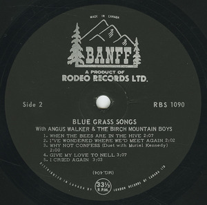 Angus walker   blue grass songs vinyl 02