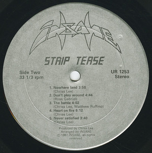 Insane   strip tease label 02