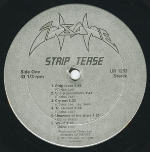 Insane   strip tease label 01