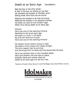 Living end   death at an early age bw magic carpet ride %284%29
