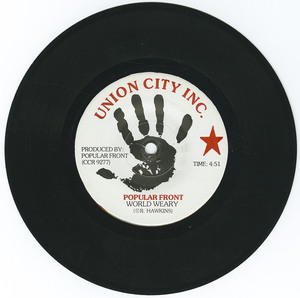 45 popular front   world weary bw living on the line vinyl 02