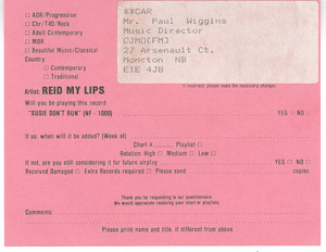45 reid my lips   susie don't run promo card side 02