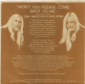 45 cherry pie   won't you please come back to me back