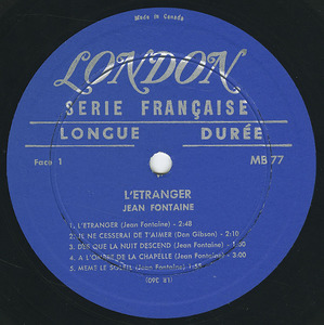 Jean fontaine  l'etranger label 01