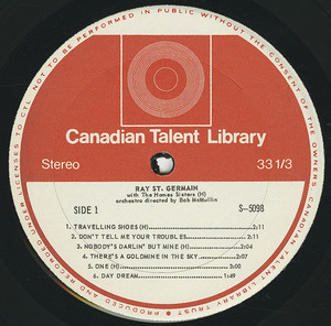 Ray st. germain   with the hames sisters ctl label 01