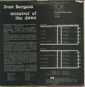 Ivan burgess   minstrel of the dawn back