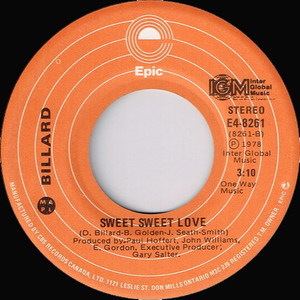 Billard  doug   baby come and dance bw sweet sweet love %281%29