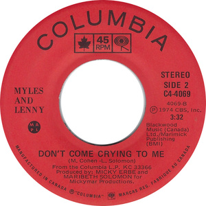 Myles and lenny can you give it all to me 1974 b