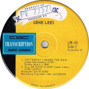 Gene lees i always come back cbc radio canada transcription bi