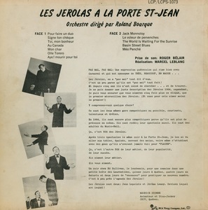 J%c3%a9rolas les %c3%a0 la porte st jean mono 1964 dos