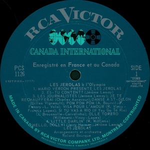 J%c3%a9rolas les %c3%a0 l'olympia st%c3%a9r%c3%a9o 1966 disque face 1