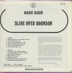 Marie babin   slide over branson back