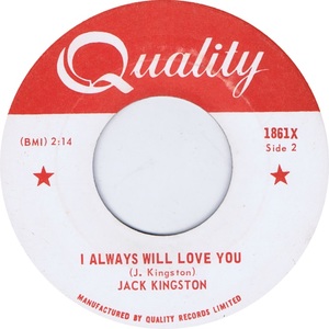 Jack kingston i always will love you quality b vi