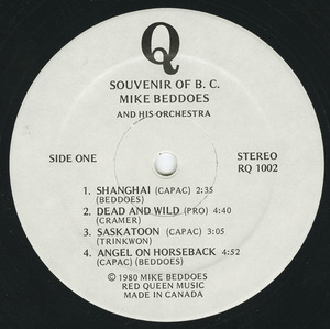 Mike beddoes   souvenir of bc label 01