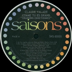 Valade claude comme tu es grand 1979 disque face a