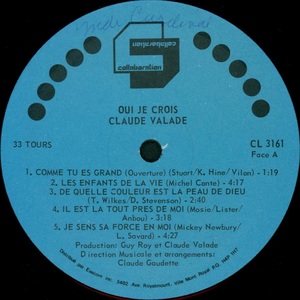 Valade claude oui je crois 1981 disque face a