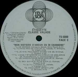 Valade claude mon histoire d'amour en 30 chansons 1980 disque 2 face c