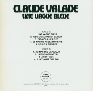 Valade claude une vague bleue 1981 dos