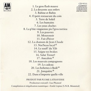Latraverse plume le lour pass%c3%a9 de plume latraverse vol 1 1989 booklet back